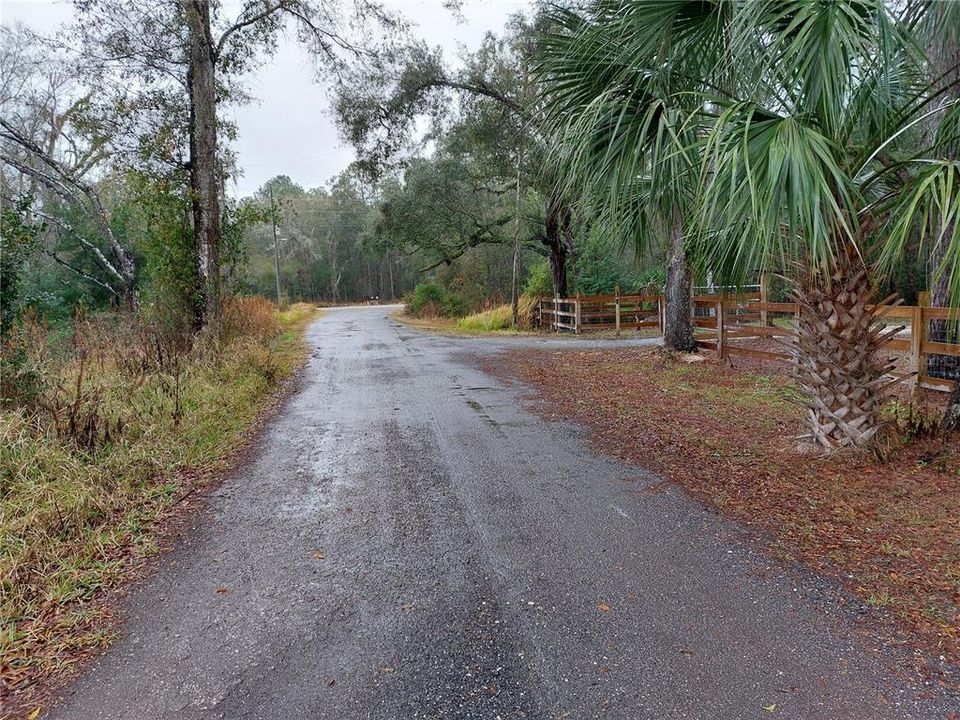 Lovely home just across the street from this acreage will make a great neighbor! Here is a glance down the street.