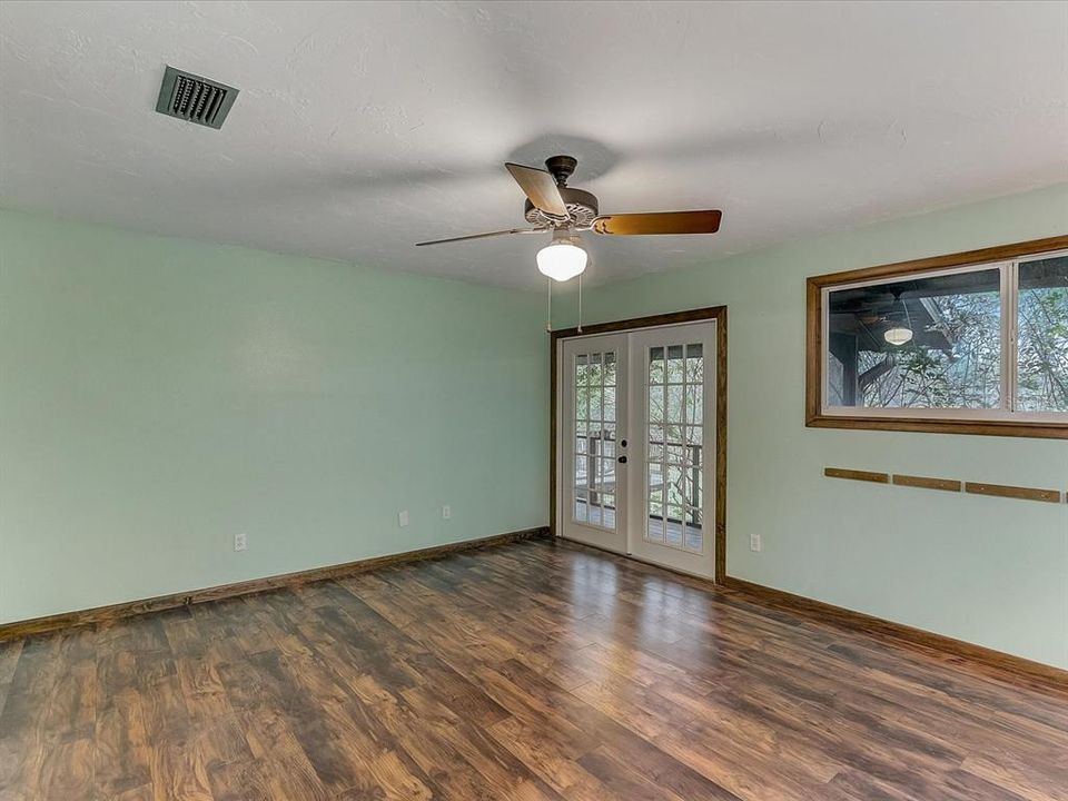 French doors from Owner's suite to porch