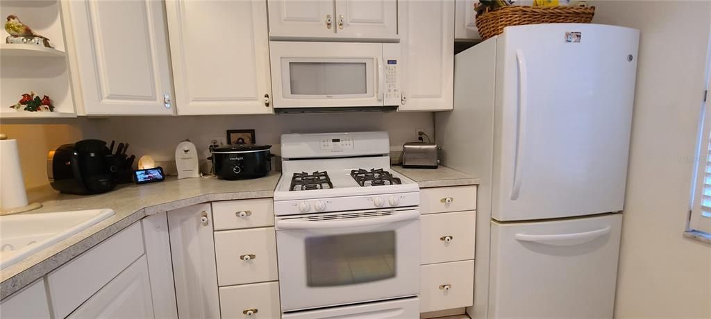 Gas stove and microwave
