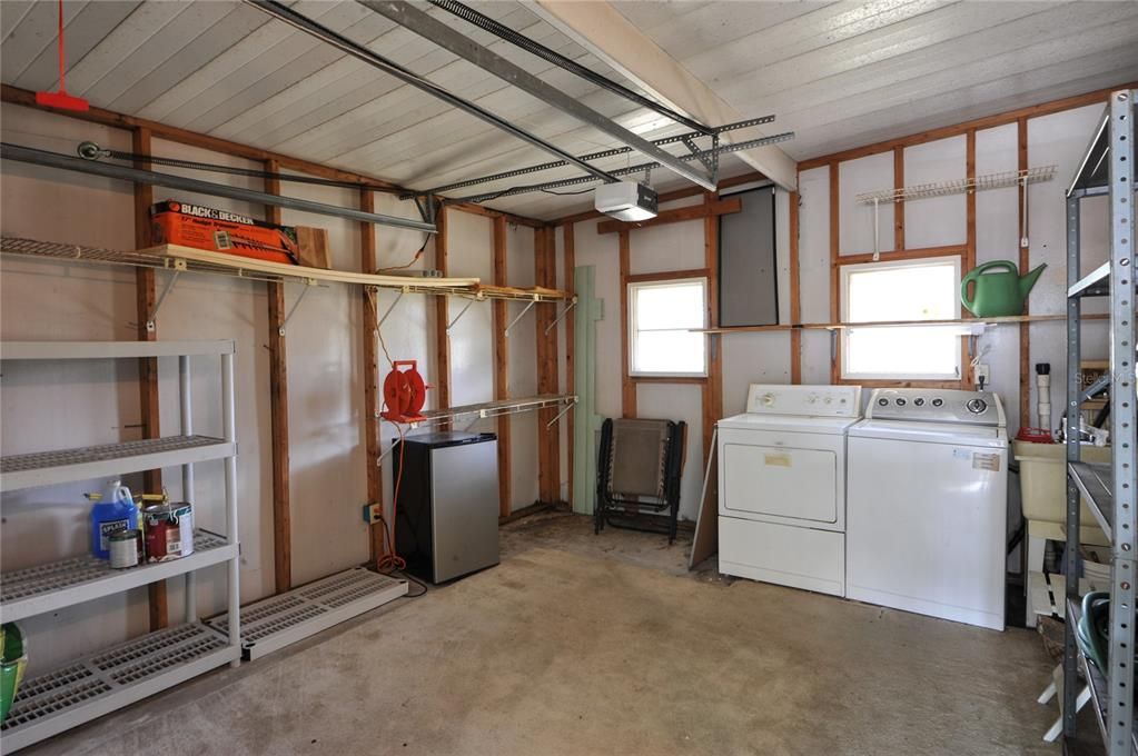 Golf Cart Garage and Utility Room
