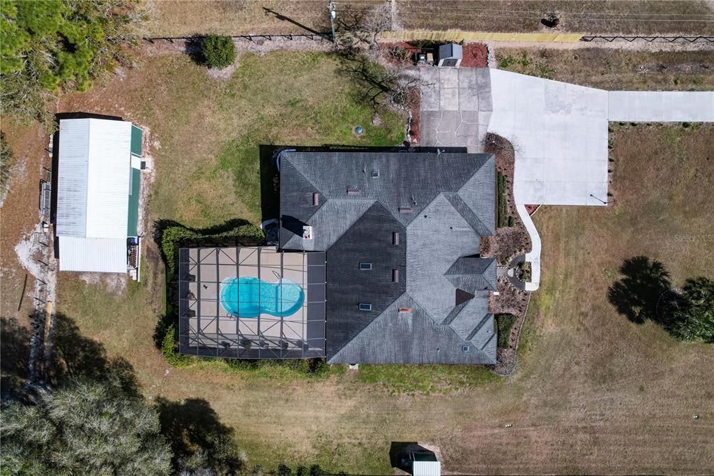 Aerial of Home and Outbuilding