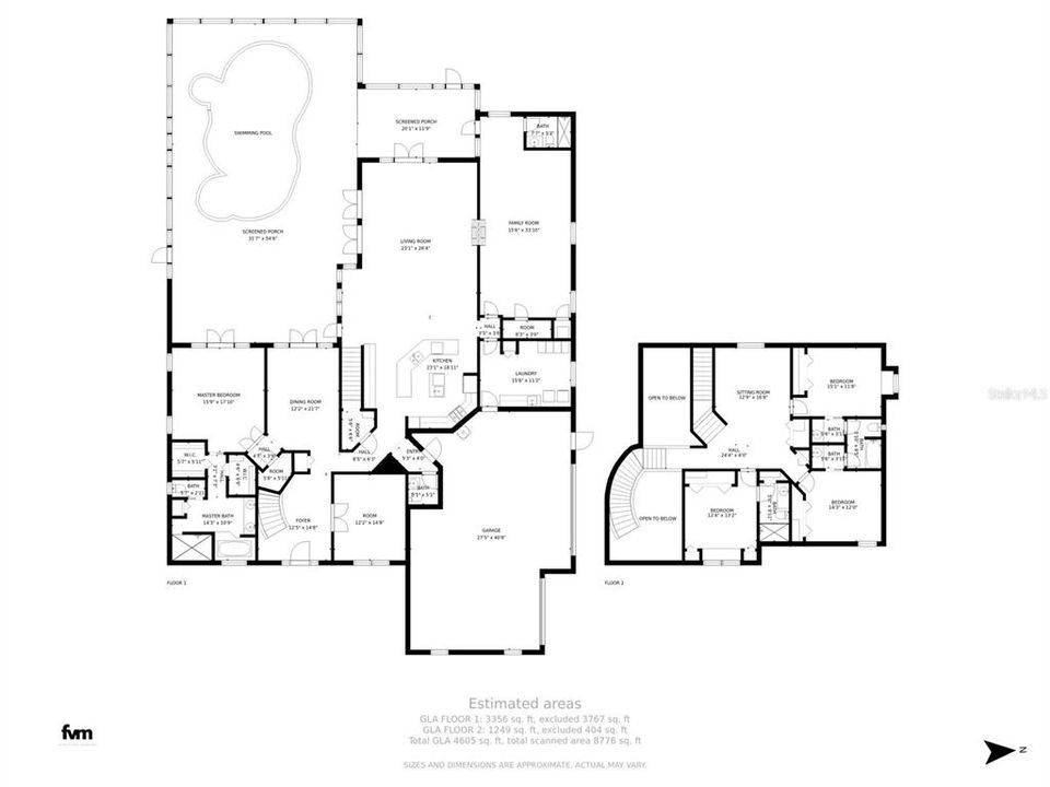 Estimated Dimensions of Floor Plan