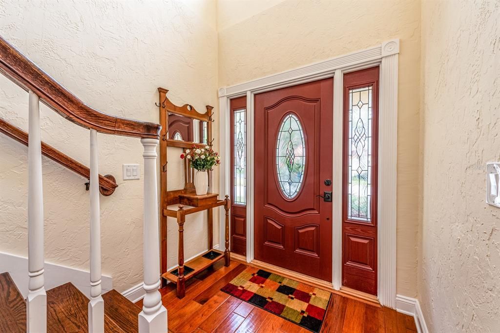 The beautiful front doors sets the theme for this gorgeous home!