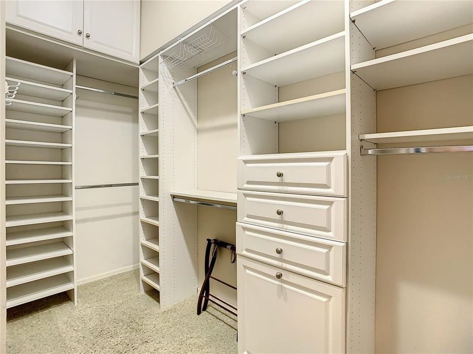 Incredible walk-in closet in the Master bedroom