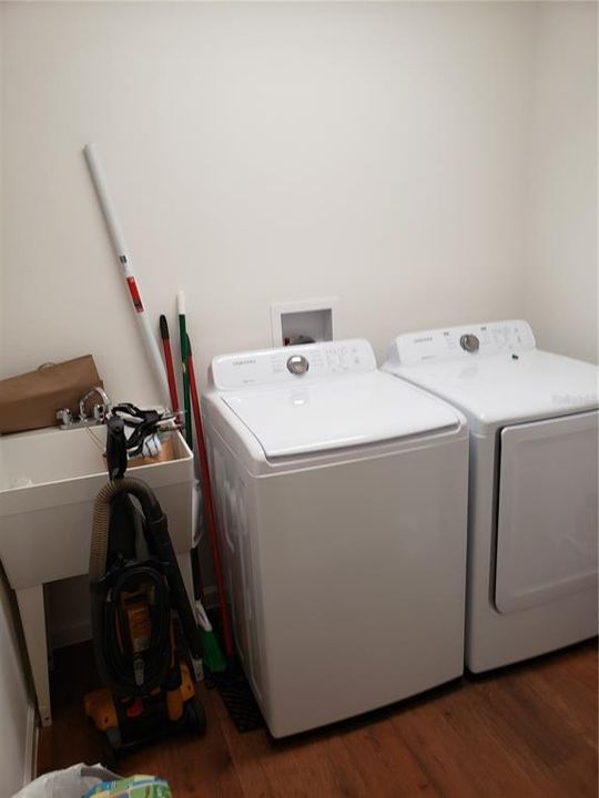 Washer and dryer included.  Sink!