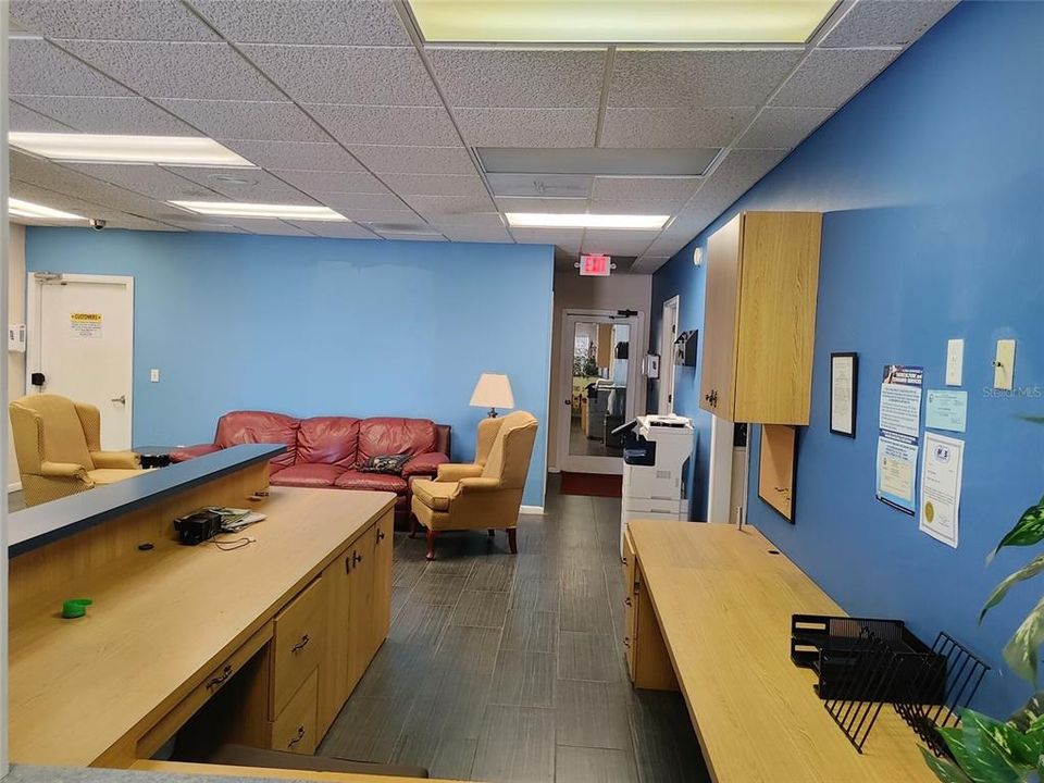front desk and lounge