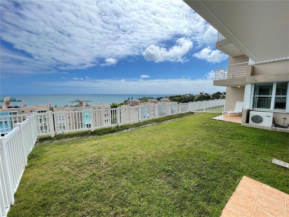 Backyard with unobstructed ocean view