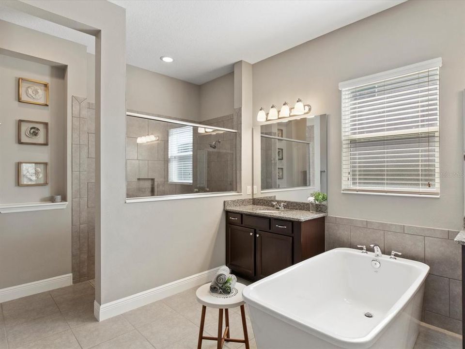Owner's Ensuite with Soaking Tub and Separate Shower