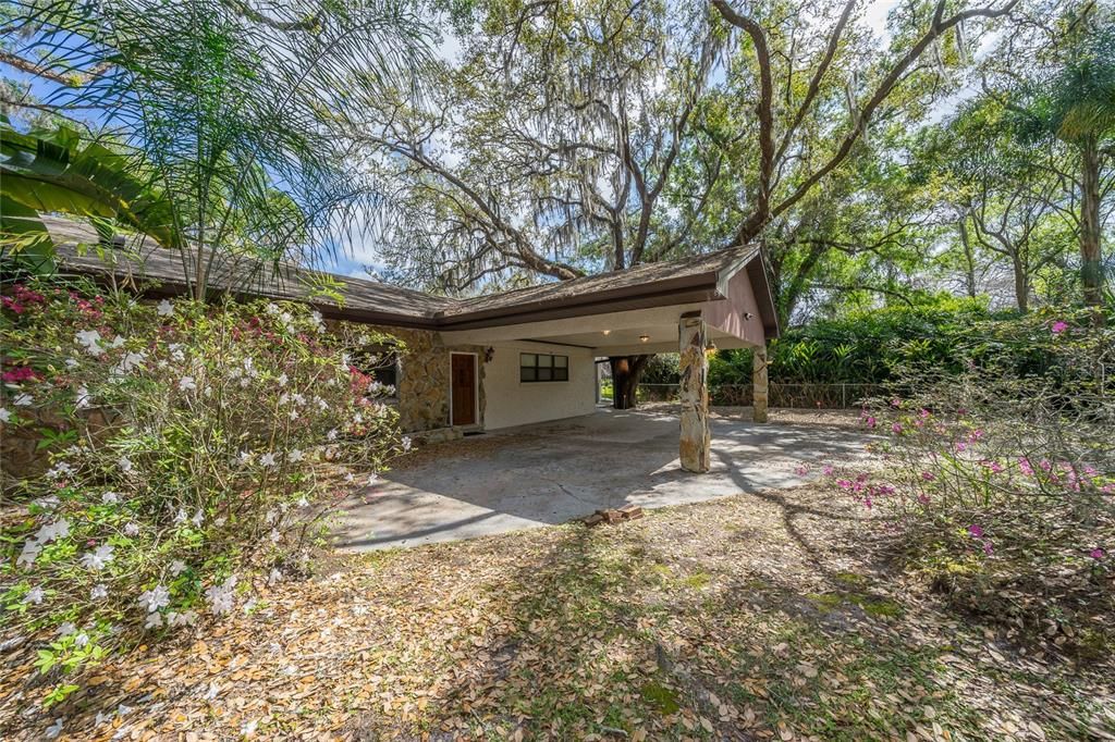 front of home and carport