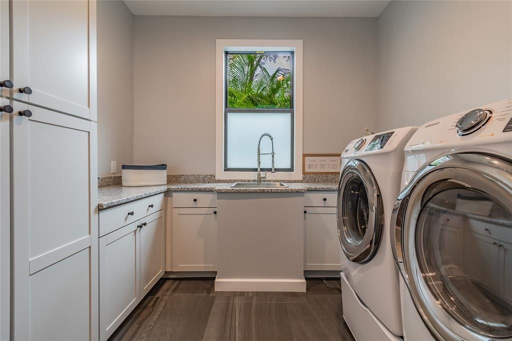 Enormous laundry room.