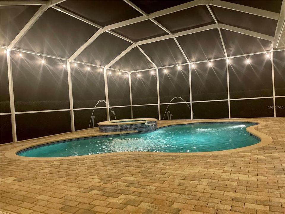 Your pool oasis at night awaits you!