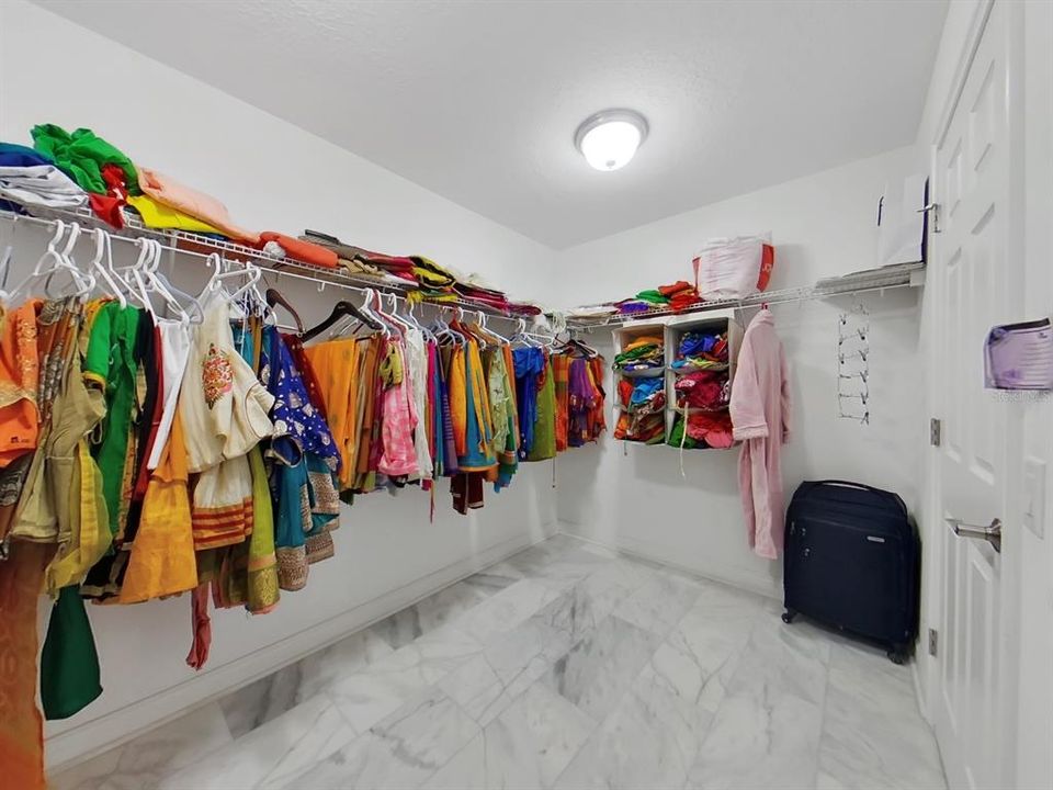 One of two master closets