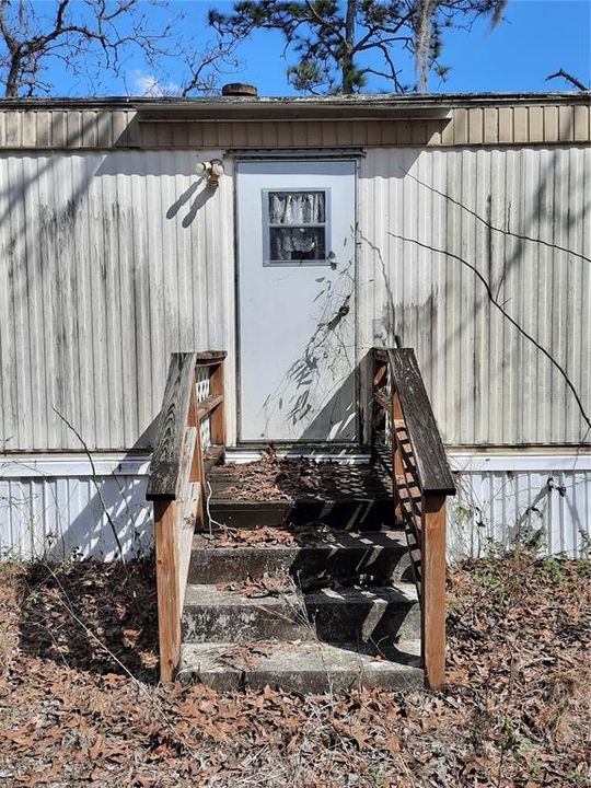 Cement steps at back door