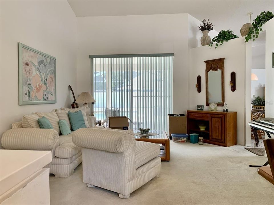 View of formal living room from the foyer