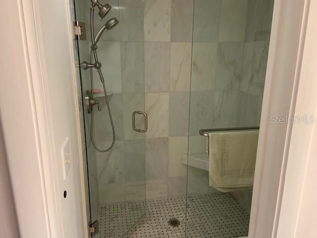 Remodeled master bath shower.