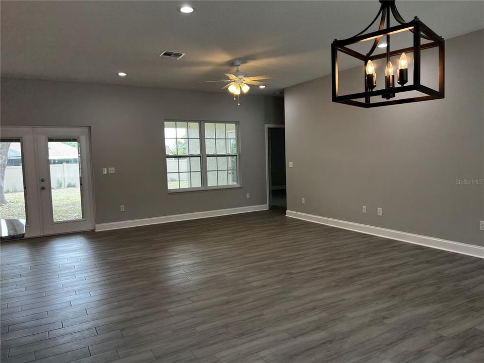 View from Dining Room into Great Room