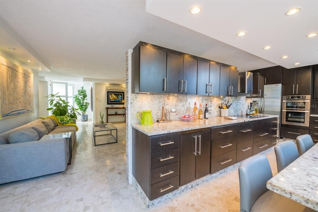 Living Room leads to Kitchen