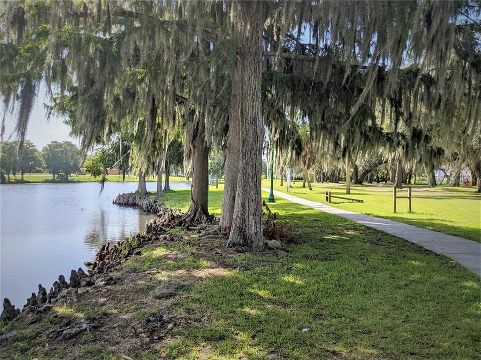 Lake Katherine offers shaded walking paths along the water.