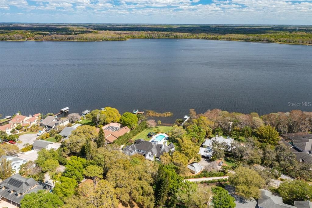 Aerial View of Estate overlooking Lake Tarpon