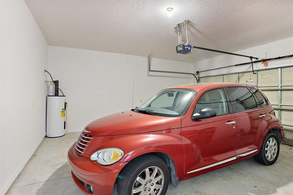 nice size two car garage with opener-freshly painted-NEW HAVAC