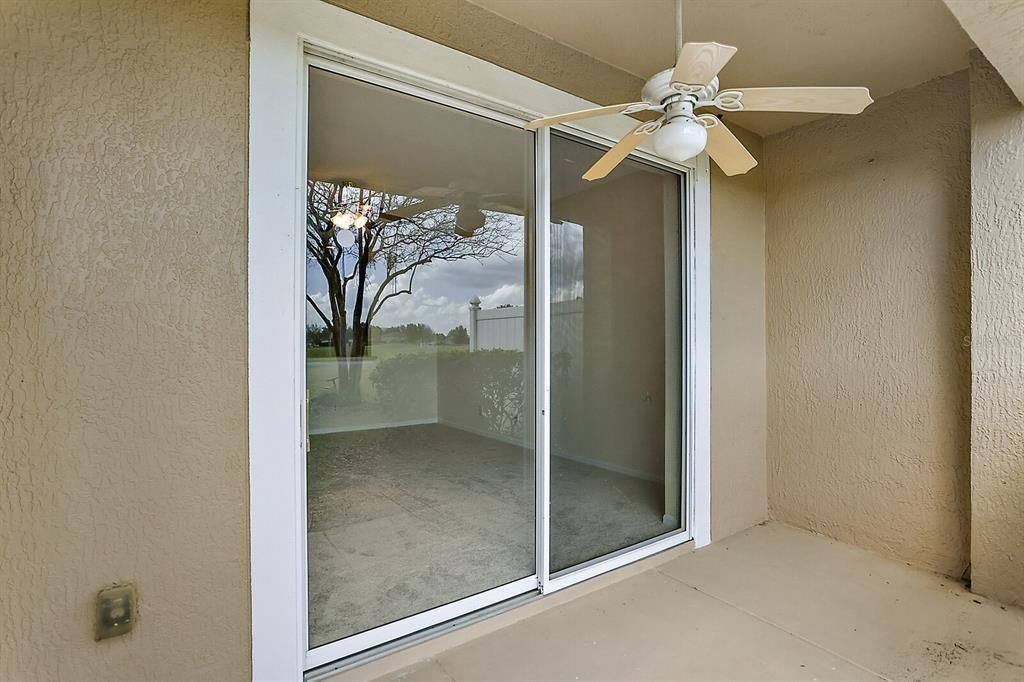 covered lanai at rear of the home-overlooking golf course