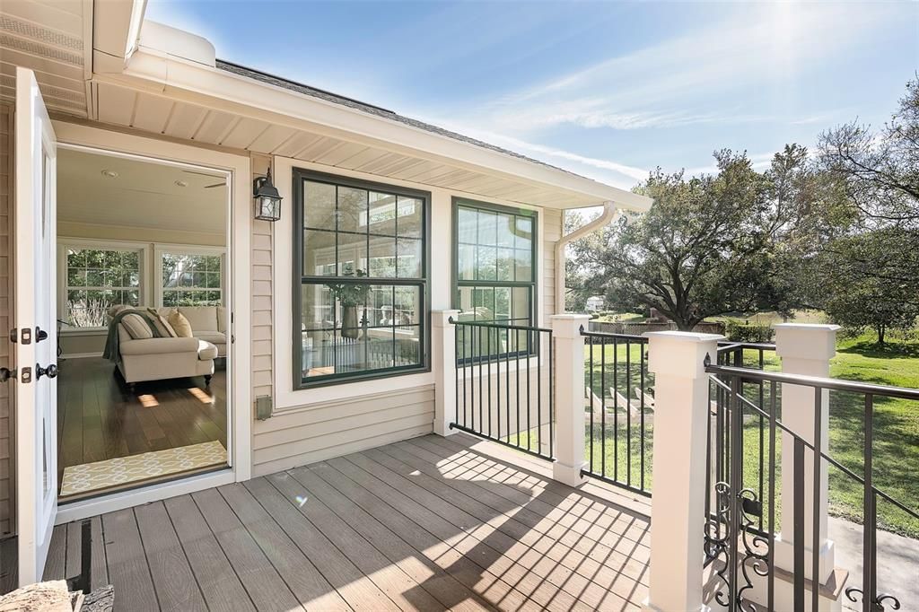 Upstairs patio off Sunroom