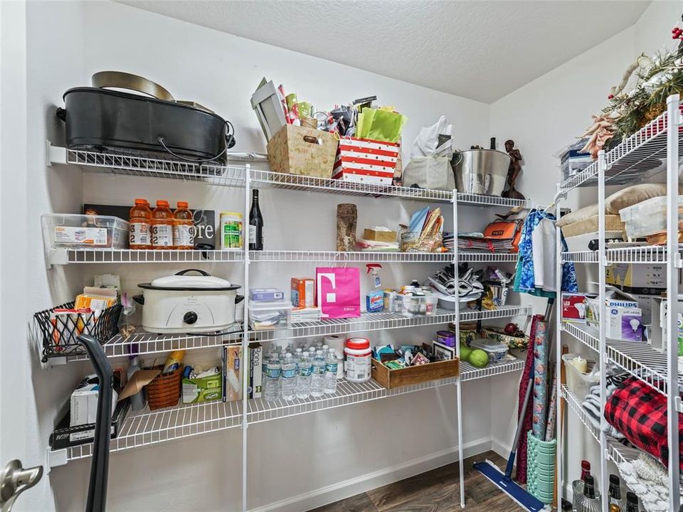 large indoor pantry