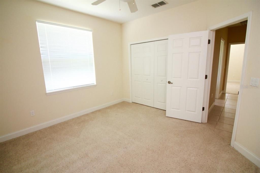 BEDROOM #2 WITH LARGE CLOSET