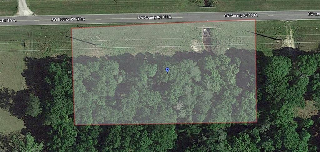 Aerial View of 1.77 Acre Vacant Land Road Frontage, County Road 100A f/k/a Edwards Road Starke, Florida, Bradford County