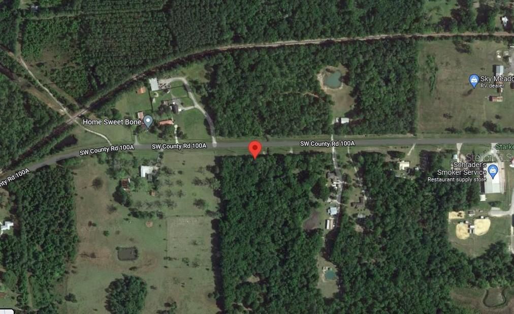 Aerial View County Road 100A formerly known as Edwards Road, Starke, Florida, Bradford County