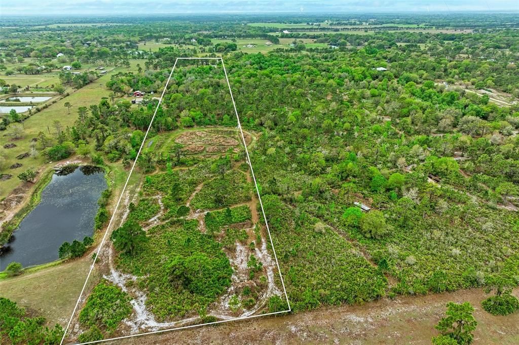 Aerial View from the rear of the property