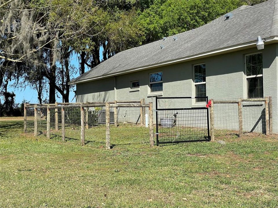 Fence dog run