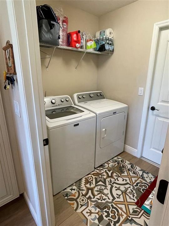 Inside Laundry room...Washer and Dryer Stay