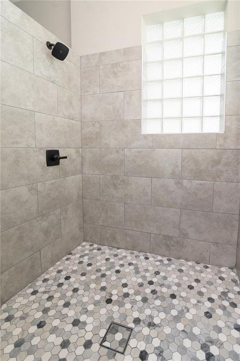 Brand new tiled walk in shower