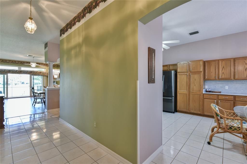 Large Foyer and view to Kitchen
