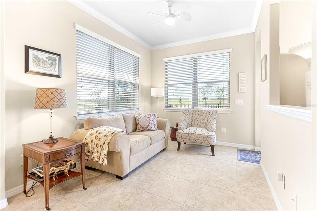 Sunroom with meadow view