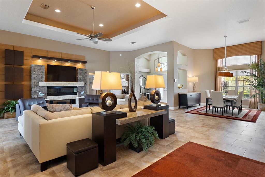 Living and dining area with lots of natural light