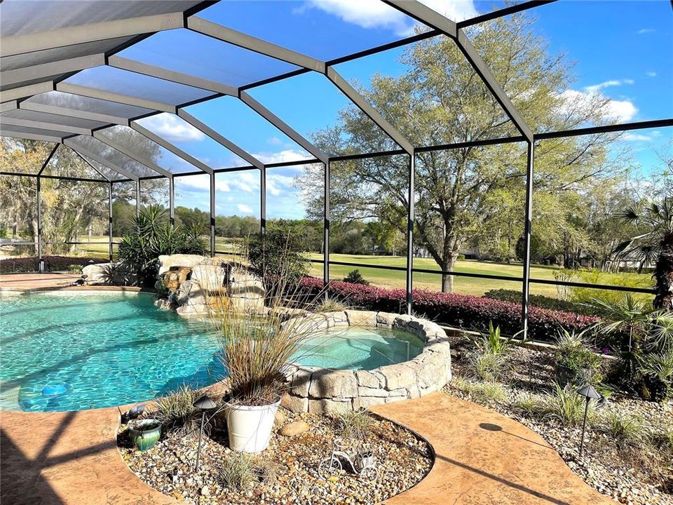 Heated Pool with Waterfall and Spa!