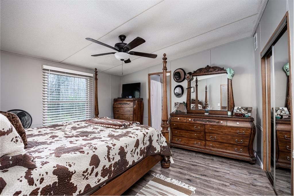 Master Bedroom with updated flooring