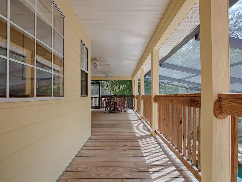 Spacious master private porch