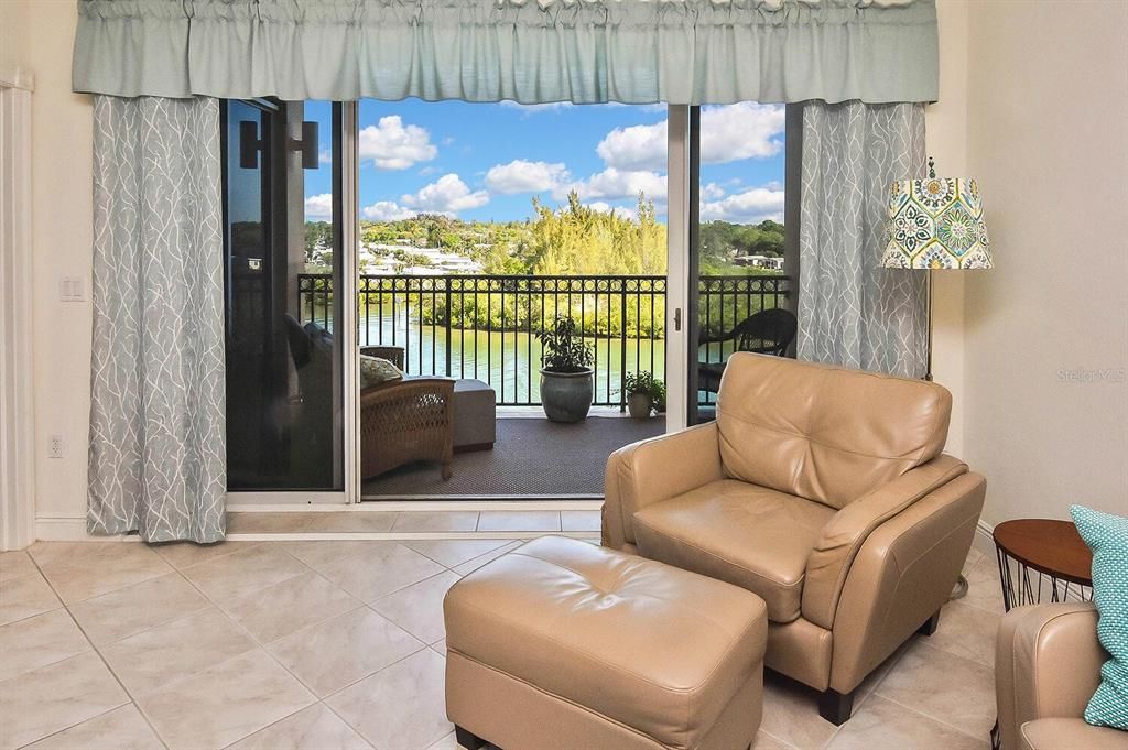 Great room with view of the intracoastal