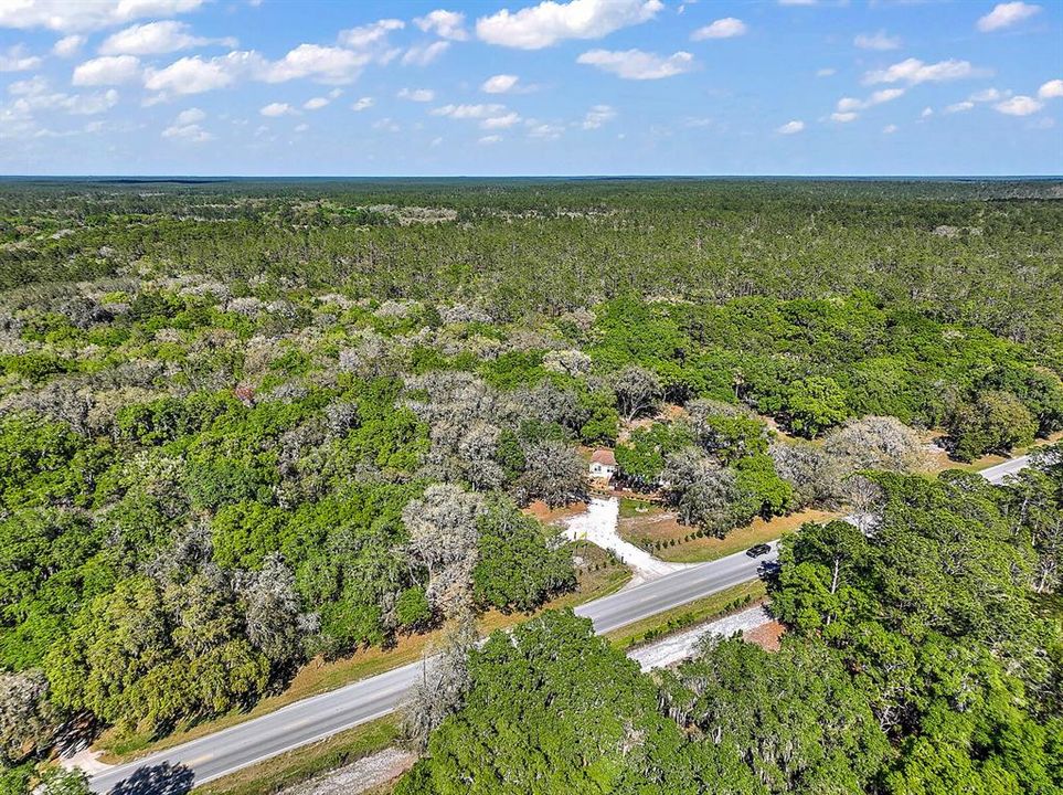 Drone view of Property location on Hwy 42