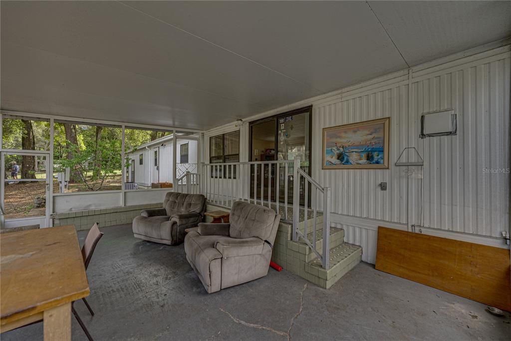 Large screened porch