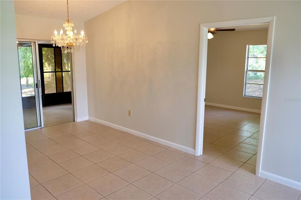 Dining room from living room