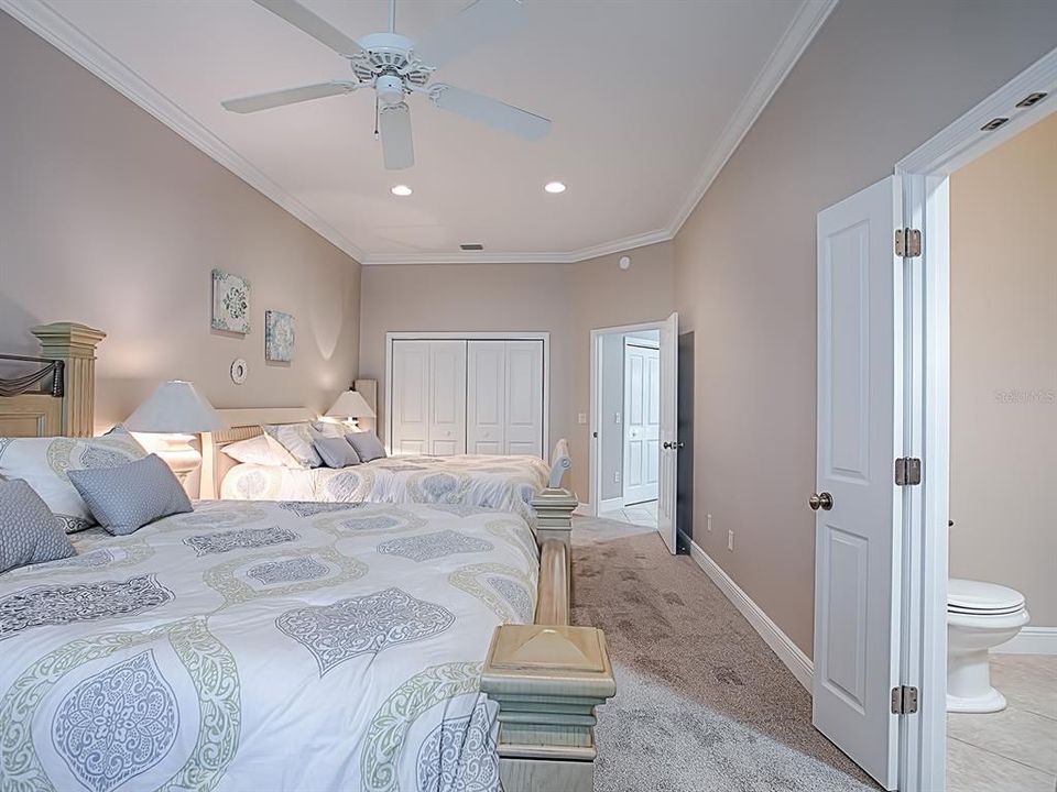 LARGE DOUBLE DOOR CLOSET AND ACCESS TO THE JACK 'N JILL GUEST BATH!