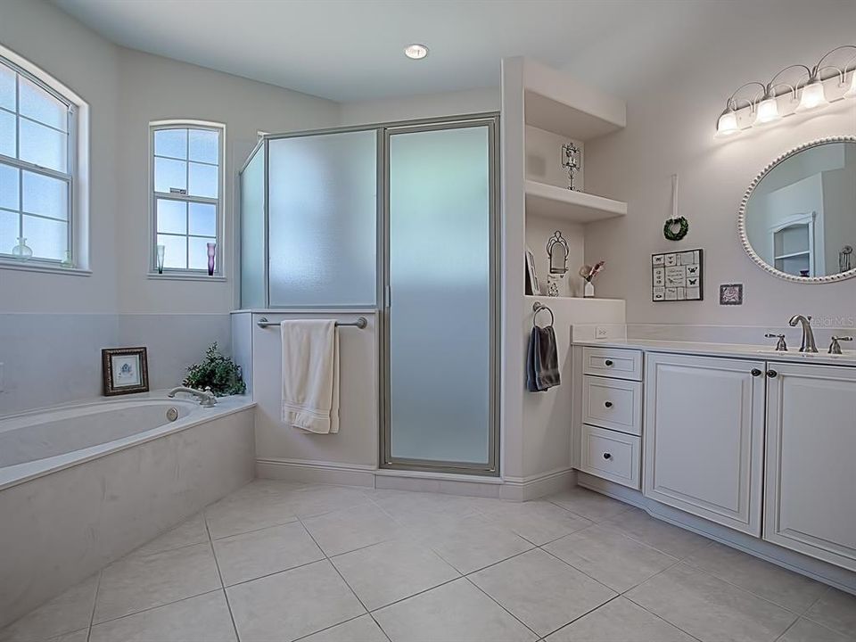 MASTER BATH WITH TUB, SEPARATE AND DUAL SINKS!