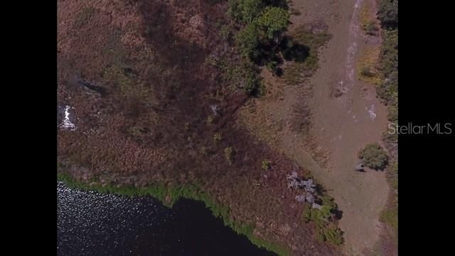 Drone photo directly over Lake to Land