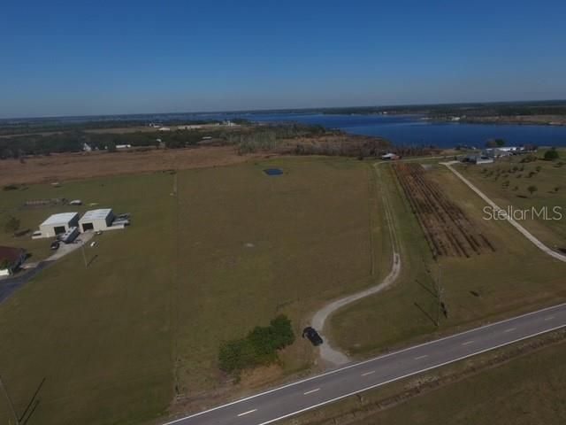 Aerial view of front to back of land