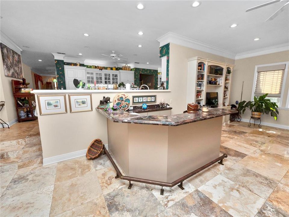 Family Room with Wet Bar