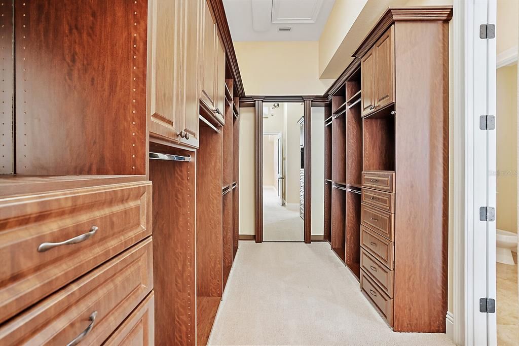 Master Bedroom closet custom cabinetry